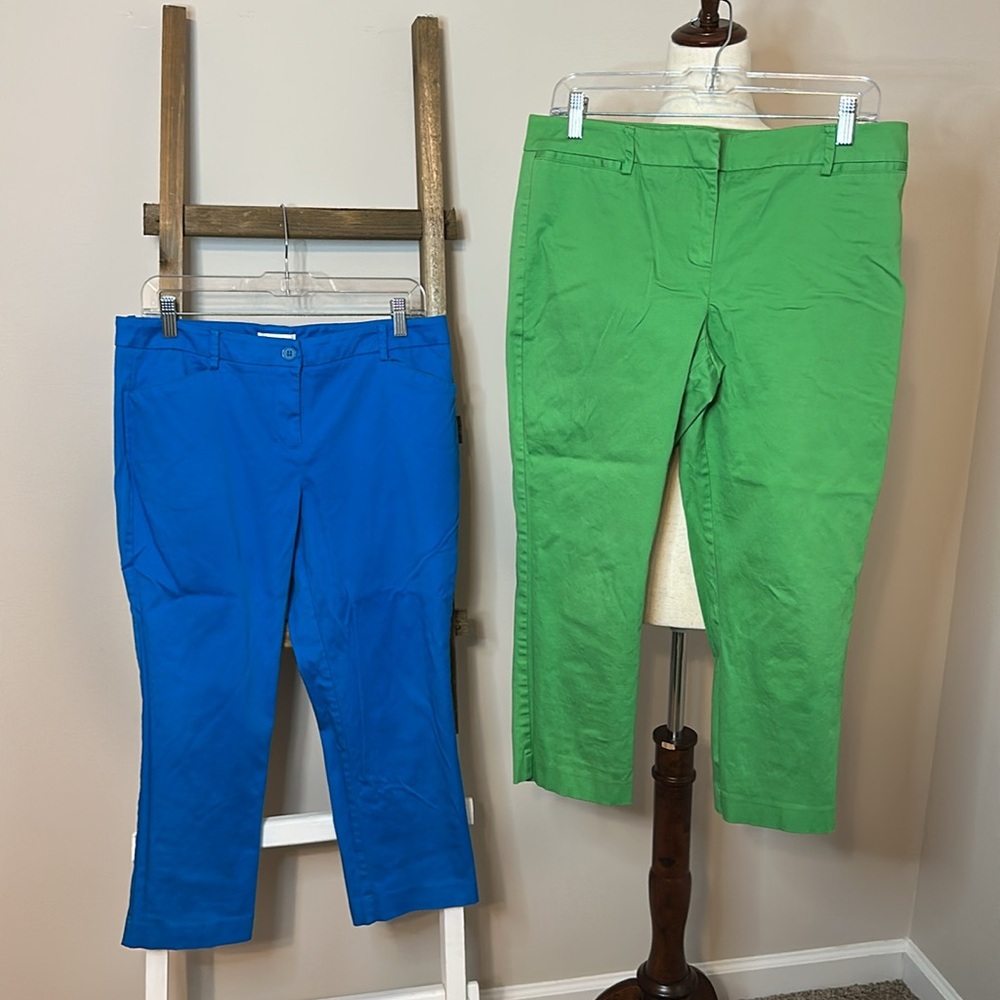 New York & Company Blue and Green Capris